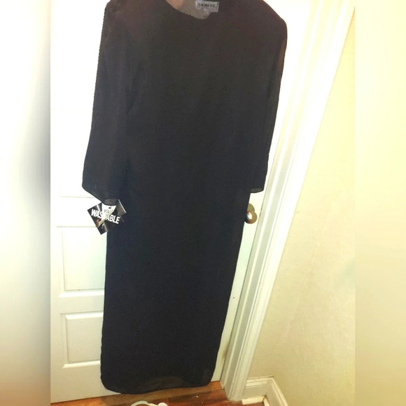 NWT Studio I 2 piece Black Maxi Formal Dress - Picture 3 of 10